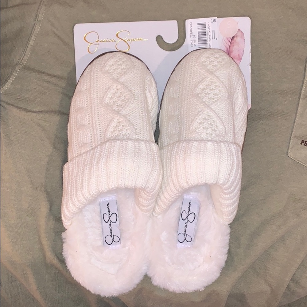 Fur Lined Hard Bottom Slippers
